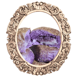 Framed Images of Ube Pandisal - Soft, Purple Filipino Breads