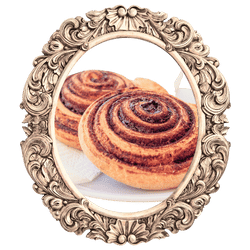 Framed Images of Delicious Cinnamon Breads - Warm and Inviting