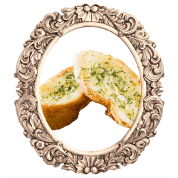 Framed Images of Garlic Bread - Crispy and Flavorful with a Buttery Garlic Twist