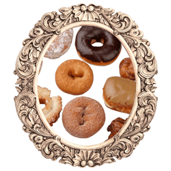 Framed Images of Assorted Donuts - Sweet and Tempting Variety